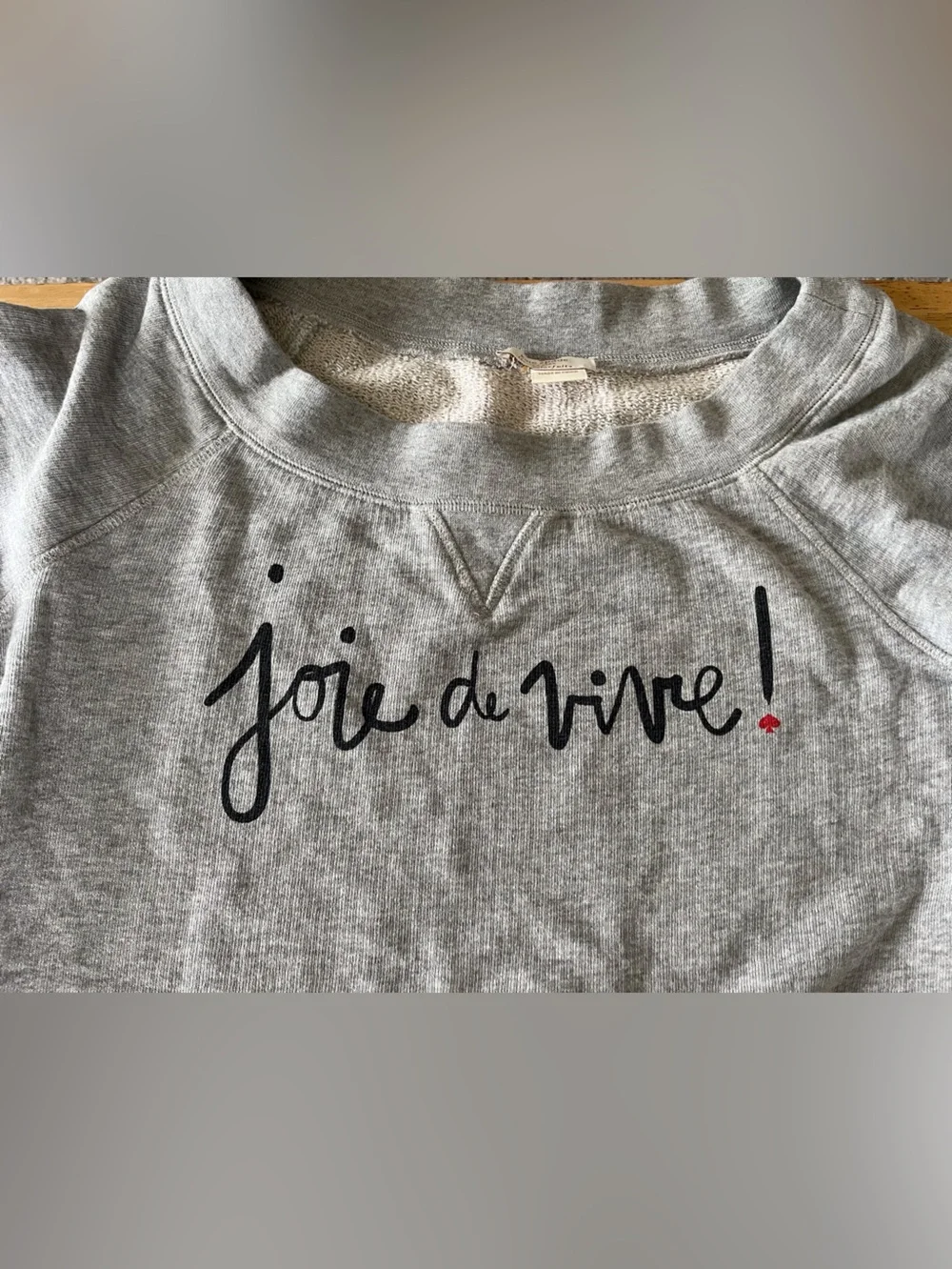 Kate Spade Joie de Vivre boatneck sweatshirt 100% cotton - medium
